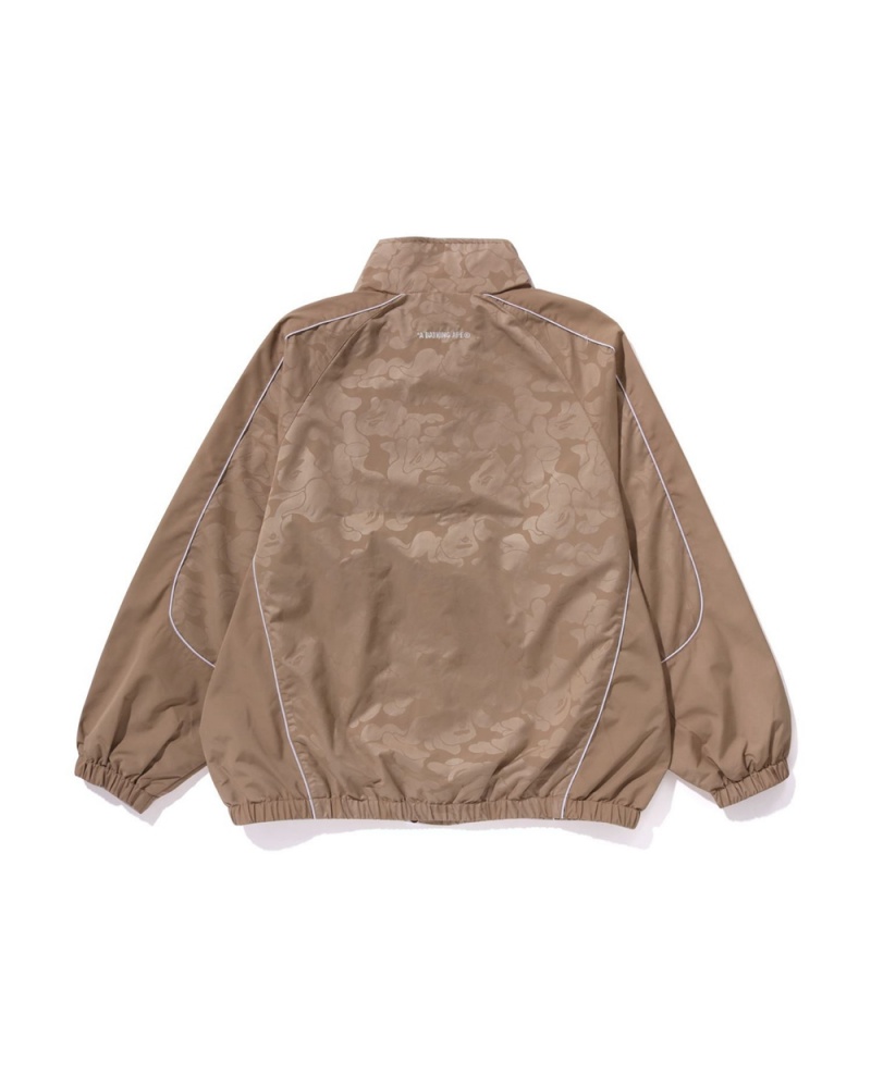 Vestes Bape Tonal Solid Metal Logo Pin Piste Beige Homme | CPB-41530221